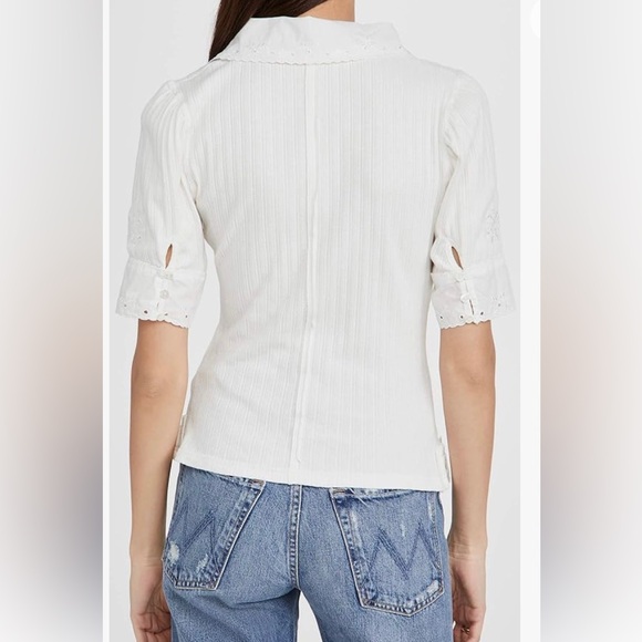 Free People Roxy Top in Ivory SMALL - Picture 3 of 4